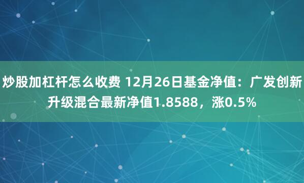 炒股加杠杆怎么收费 12月26日基金净值：广发创新升级混合最新净值1.8588，涨0.5%